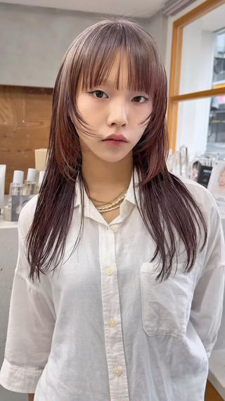 ミディアム カラー ベージュデザイン パーマKaito🌸のヘアスタイル