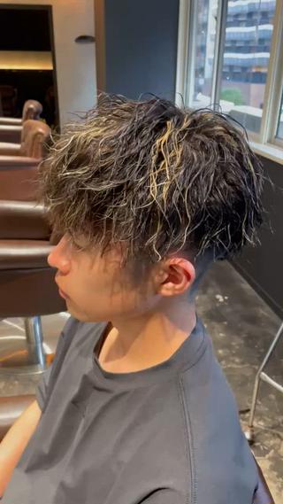 カラー パーマ メンズ 💈神戸メンズ パーマ流基斗💈のヘアスタイル