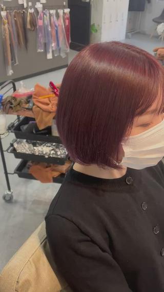 ミディアム カラー Sherry大国町所属・Sherry大国町 HIKARUのヘアスタイル