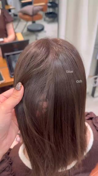 ミディアム カラー VIEW GINZA所属・fitするカット♡ 暖色/ふうか◠‿◠のヘアスタイル