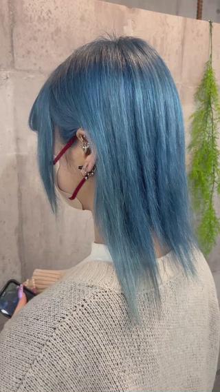 ミディアム カラー レイヤー/韓国 ハイトーン興津史弥のヘアスタイル