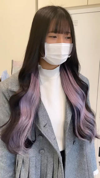 ロング カラー ブリーチなしWカラー 🎀韓国ヘア/amiのヘアスタイル