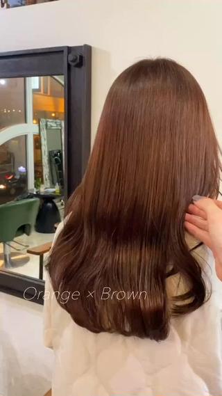 カラー RINA🦋 【韓国風/艶髪】のヘアスタイル