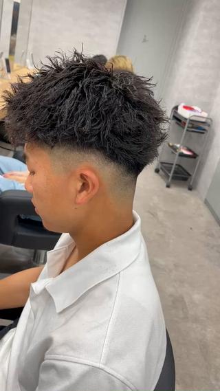 ショート カラー パーマ ヘアアレンジ メンズ キッズ 🔥メンズパーマ🔥 菅原楓のヘアスタイル