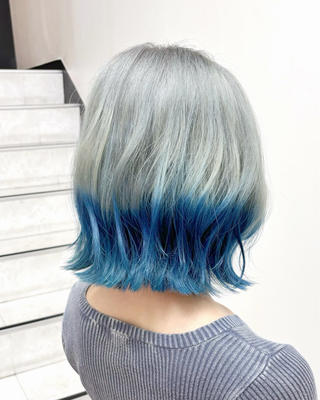 ミディアム ブリーチ/ ダブルカラー/RYOのヘアスタイル