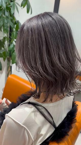ミディアム カラー 【ハイライト】 YUYAのヘアスタイル