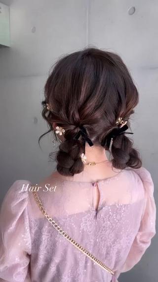 ミディアム ヘアアレンジ 髙橋 リナ‪のヘアスタイル