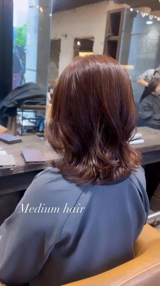 ミディアム カラー ヘアアレンジ 髙橋 リナ‪のヘアスタイル