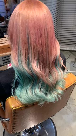 ロング カラー ヘアアレンジ wako わこのヘアスタイル