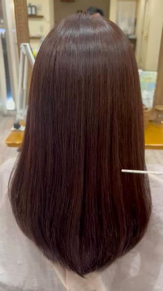 髪質改善トリートメントでこの艶感はえぐいです 