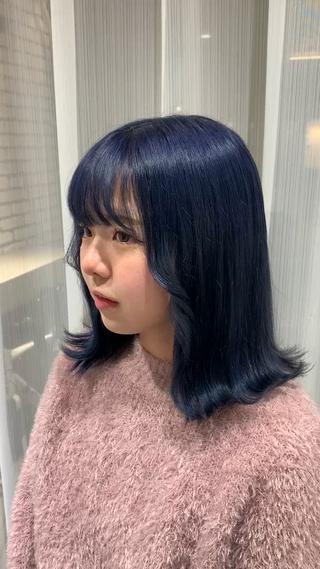 ブリーチ１回色落ちまで楽しめるBlue  