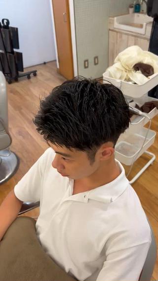 ショート メンズ 湘南のパーマ職人 🔥清水琉葵🔥のヘアスタイル