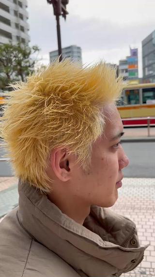 ショート カラー メンズ 湘南のパーマ職人 🔥清水琉葵🔥のヘアスタイル