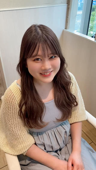 セミロング カラー ヘアアレンジ RIHO/愛されモテ /透明感カラーのヘアスタイル