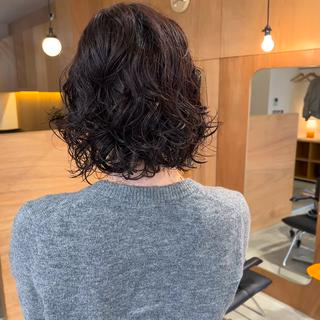 ショート パーマ park white所属・hina/パーマ /ニュアンスパーマのヘアスタイル