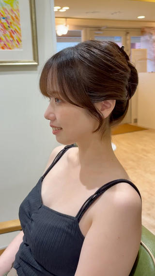ミディアム LOKAHI所属・かわいい顔まわり/髪 質改善カラー/小池祐のヘアスタイル