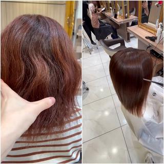 ミディアム 🥀縮毛矯正🥀 川﨑和希のヘアスタイル