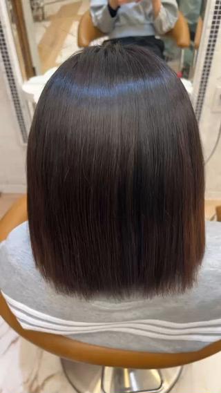 ミディアム 縮毛矯正/ブリーチ なしダブルカラー輝希のヘアスタイル