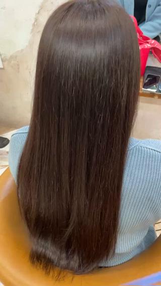 ロング 縮毛矯正/ブリーチ なしダブルカラー輝希のヘアスタイル