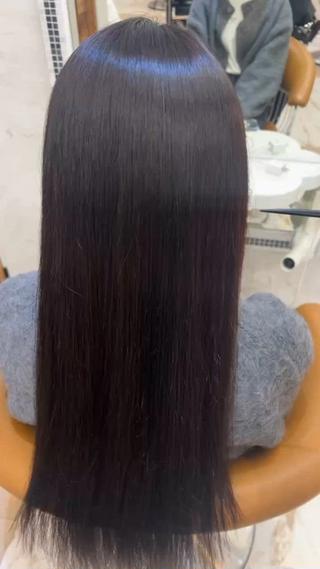 ロング 縮毛矯正/ブリーチ なしダブルカラー輝希のヘアスタイル