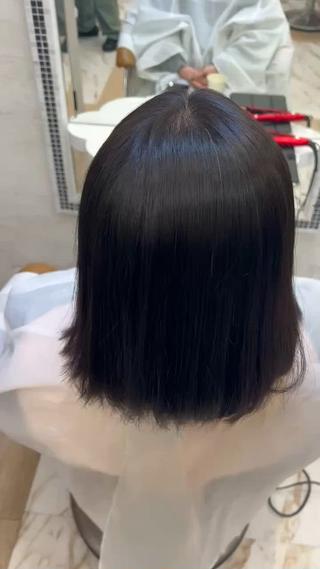 ミディアム 縮毛矯正/ブリーチ なしダブルカラー輝希のヘアスタイル