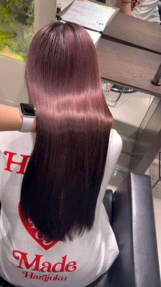 ロング カラー 髪質改善/透明感カラ ー/レイヤー/あやはのヘアスタイル