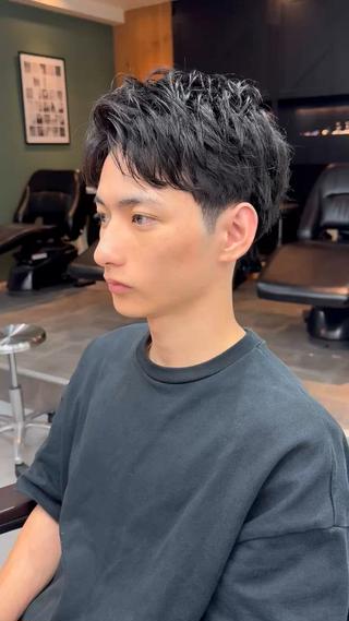 パーマ メンズ シャドウパーマ/ 波巻パーマYu-Kiのヘアスタイル