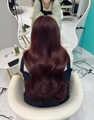 ロング カラー 名古屋/透明感カラー /韓国ヘア/高木梨帆のヘアスタイル