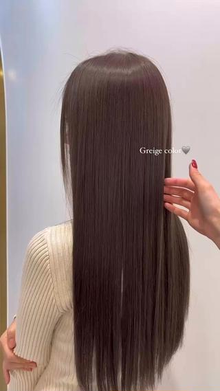 ロング カラー 名古屋/透明感カラー /韓国ヘア/高木梨帆のヘアスタイル