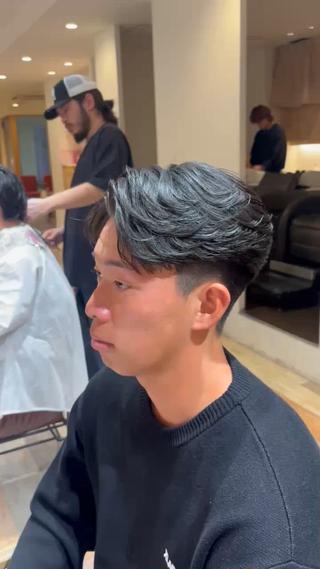 パーマ メンズ 漢眉毛/メンズパーマ /メッシュ/ヒロヤのヘアスタイル