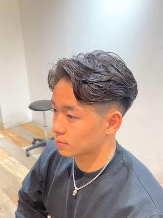 パーマ メンズ 漢眉毛/メンズパーマ /メッシュ/ヒロヤのヘアスタイル