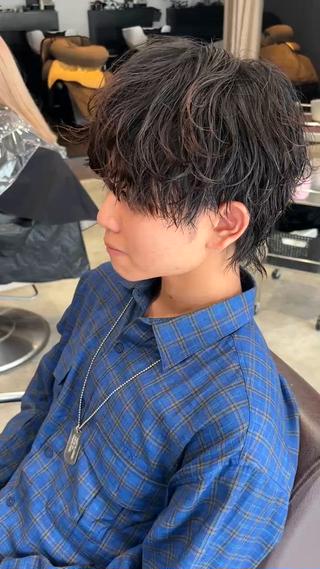 強めシャドウパーマ 