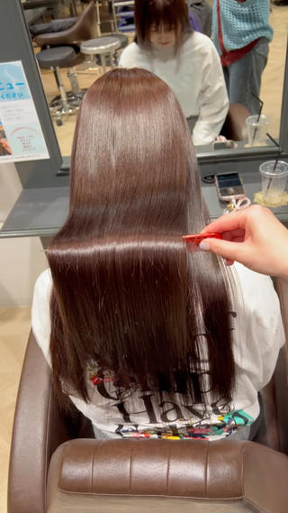 ロング まとまるツヤ髪カット ┆たんげ なるみのヘアスタイル