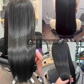 ロング カラー mai🐷髪質改善 🖤透ける黒髪🖤のヘアスタイル