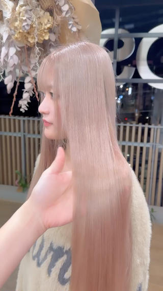 ブリーチ1.5回〜
くすみホワイトミルクティー 