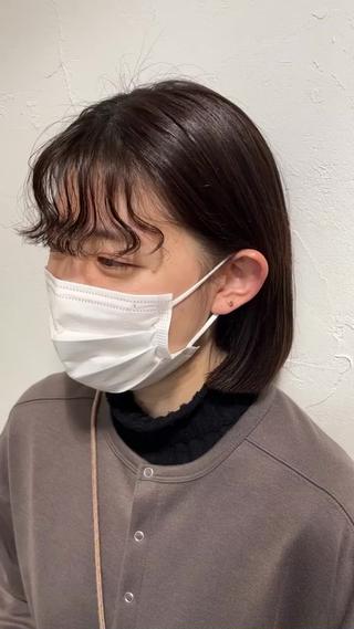 ミディアム パーマ 伊藤ゆかり/髪質改善 /透明感カラーのヘアスタイル