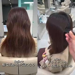 【難波心斎橋堀江エリアで髪質改善ができるサロン】
こんなお悩みの方↓↓
○くせ、うねり、広がり、ゴワつき
○柔らかくしなやかな扱いやすい髪質にしたい
○いつもトリートメントの持ちが悪い
○ナチュラルなストレートにしたい
ハイダメージ、ブリーチ毛+2200​（ダメージレス薬剤使用の為時間をかけてゆっくりくせを伸ばします）
髪に負担をかけたい為に、状態によってはカラーを別日にご案内する事がございます 