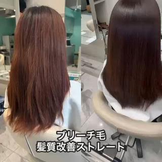 ロング 髪質改善&縮毛矯正 池本 有宏のヘアスタイル