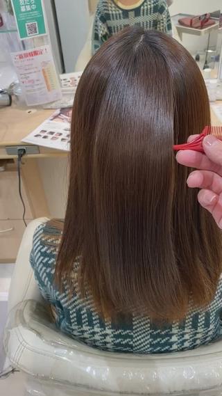 ミディアム髪質改善ストレート 