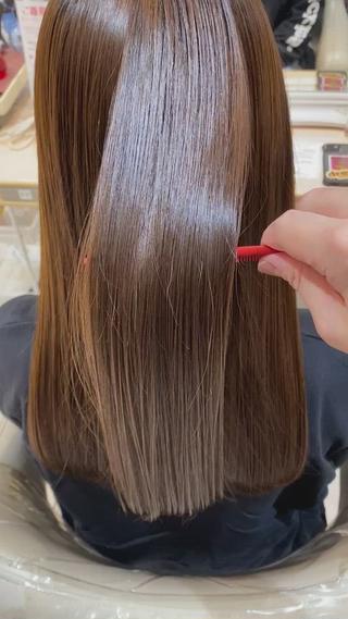ロング髪質改善ストレート 