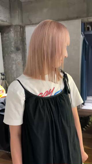 ミディアム カラー 🧡色落ちまで2度綺 麗なカラー🧡ヨシキのヘアスタイル