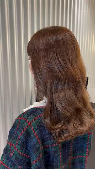 ミディアム カラー パーマ ヘアアレンジ 押切 響　のヘアスタイル