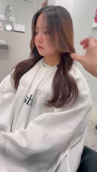 ロング 韓国風レイヤーカット ✨平野志織のヘアスタイル