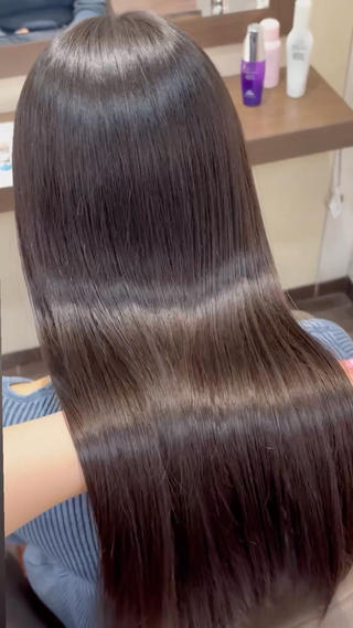 ロング カラー ボブ/暖色カラー コウボヒカルのヘアスタイル