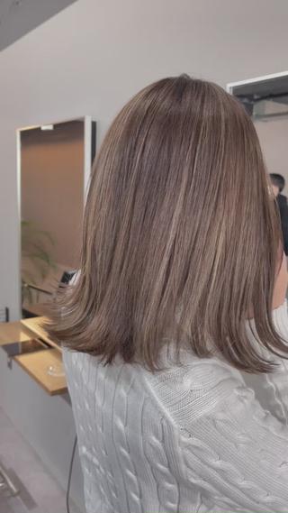 ミディアム カラー Reb_keiji 👑小倉圭司のヘアスタイル