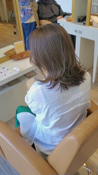 ミディアム カラー レイヤーカット/ ウルフカット/大橋 のヘアスタイル