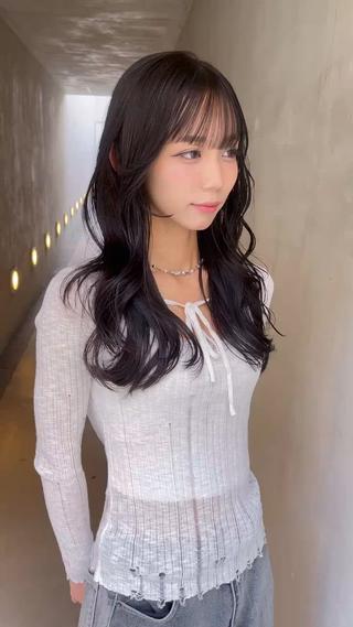 セミロング カラー AiM 大名のヘアスタイル