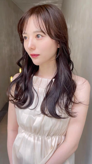 セミロング カラー AiM 大名のヘアスタイル