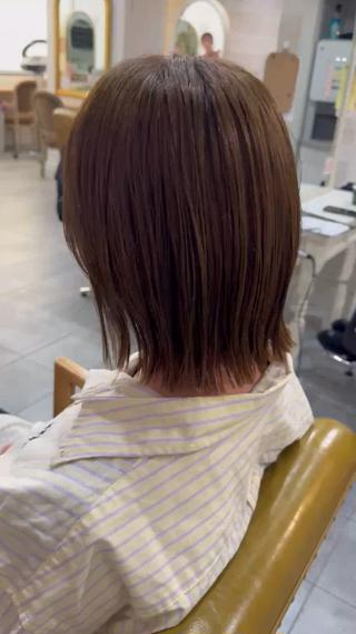 ミディアム SHIAN立川 及川望のヘアスタイル
