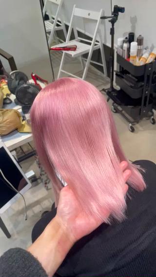 ショート youres hair 新宿3丁目店所属・🍫ハイトーン✖︎ 縮毛矯正🍫柴田のヘアスタイル